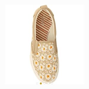Taos Footwear Floral Slip-On Shoes - Beige and Yellow